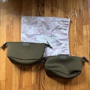 Dagne Dover Dark Moss Large Hunter Neoprene Toiletry Bag